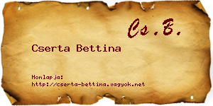 Cserta Bettina névjegykártya