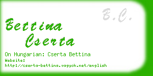 bettina cserta business card